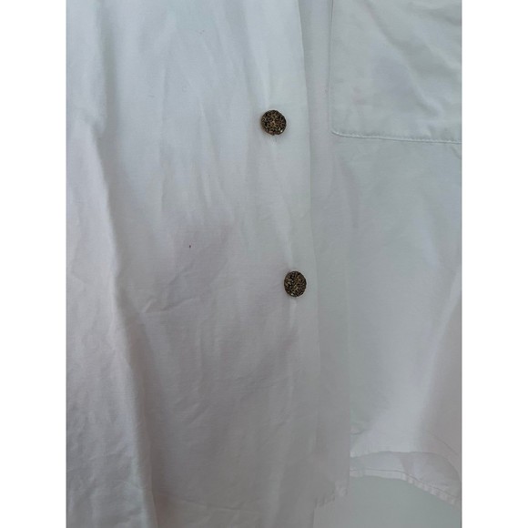 Vintage Gemilli White Button Down with Greek Key Gold Details - Picture 4 of 9